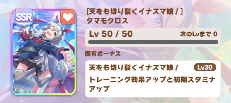 ウマ娘攻略 タマモクロス 天をも切り裂くイナズマ娘 すまげー攻略